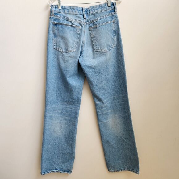 Zara Jeans Women's 6 Blue Light Wash Straight Leg Retro Grunge Classic Boho Chic - Picture 4 of 15
